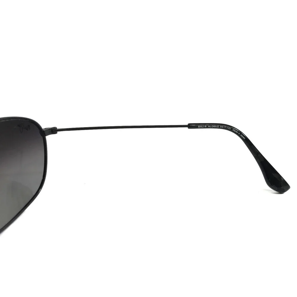 Maui Jim Sunglasses Hideaways MJ248-02 Polished Black with Neutral Gray Lenses